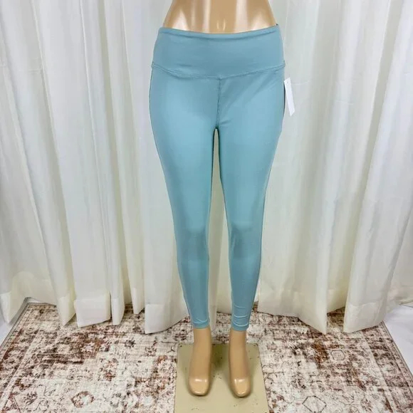 Women's Zenana Plus Size Wide Waistband Full Length Leggings Mint Green 3X - Picture 2 of 9
